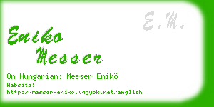 eniko messer business card